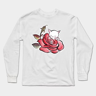 Rose cat Long Sleeve T-Shirt